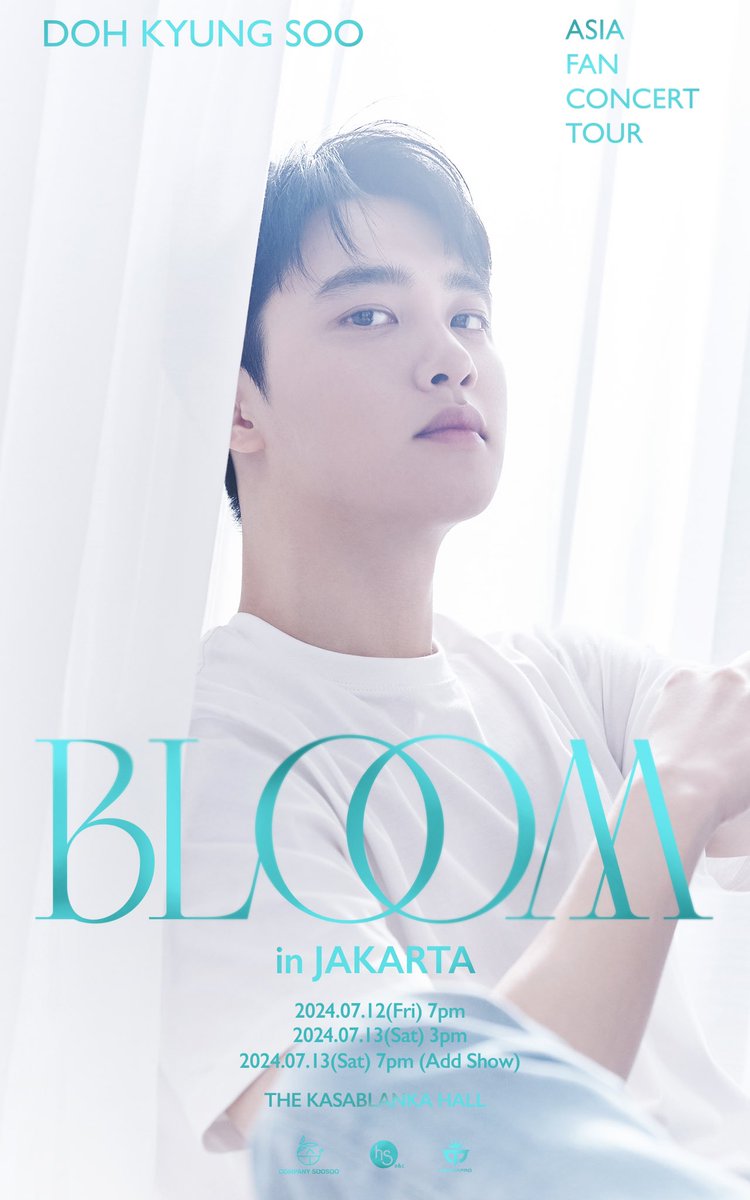 [ANNOUNCEMENT] Due to the incredible enthusiasm from Doh Kyung Soo fans, we will have a final show to the 2024 DOH KYUNG SOO ASIA FAN CONCERT TOUR <BLOOM> in JAKARTA on Saturday, 13 July 2024 (7PM) at The Kasablanka Hall. See you at #DOHKYUNGSOO #FANCONCERT_BLOOM_inJKT