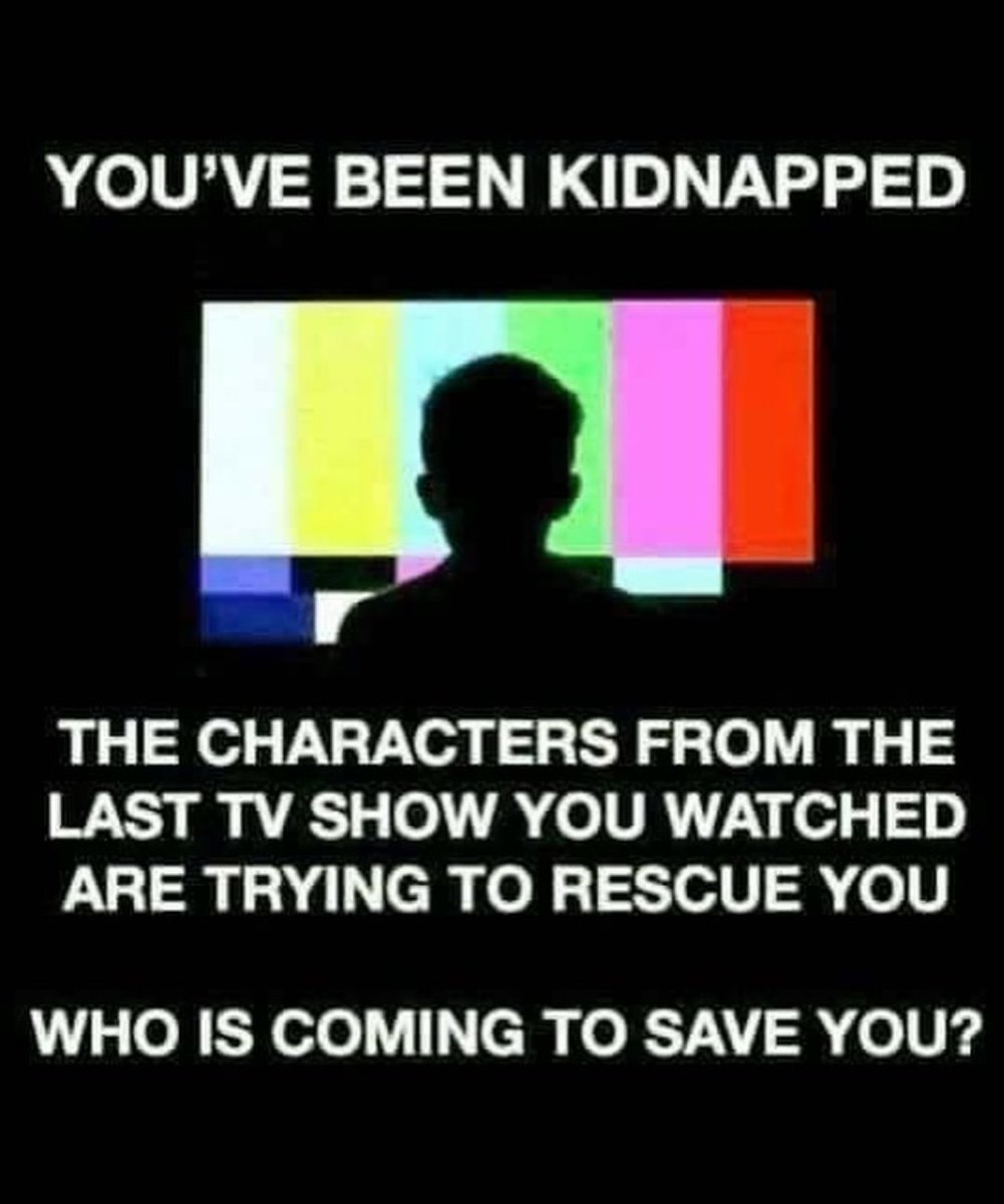I got the characters from the Office coming to save me. I believe in Dwight. Who's coming to save you?