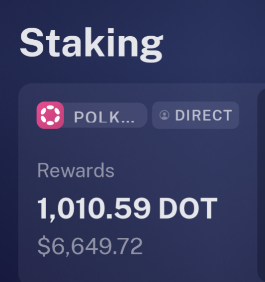 I received 1,000 $DOT by #staking on #Polkadot in one year  🗓️

How much #DOT have you received?