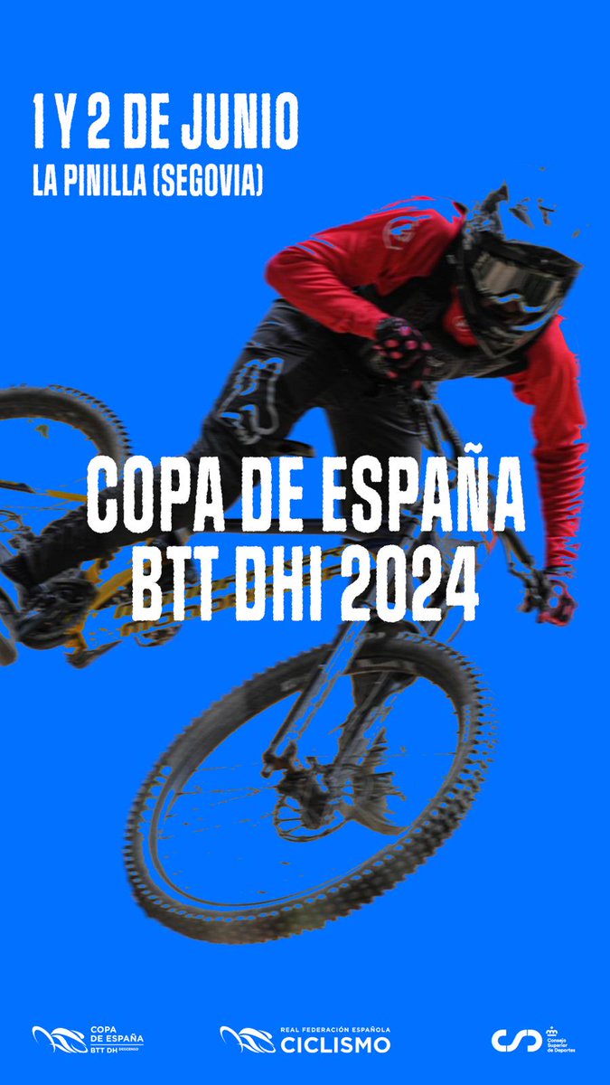 #CopaEspañaDH | 📝 Ya está abierto el plazo de inscripción para participar en el la prueba de La Pinilla de la Copa de España de Descenso 📆 1 y 2 de junio 📍 La Pinilla (Segovia) Inscripciones 🔗 t.ly/XkaFR