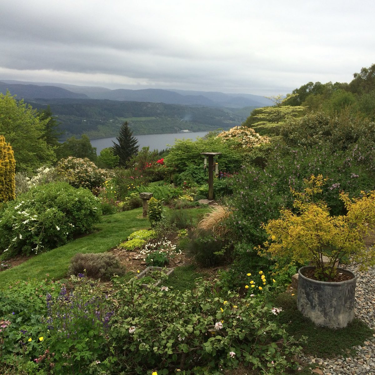 Garden overlooking Loch Ness