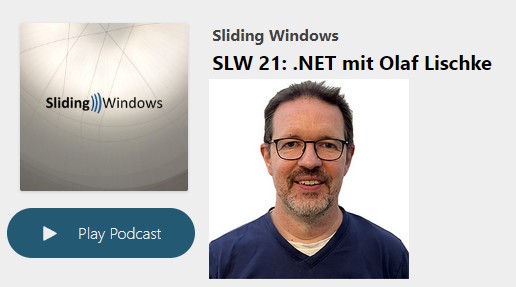 Eine neue Folge der Sliding Windows ist verfügbar.  Olaf Lischke und <a href="/thorstenbutz/">Thorsten Butz 🎗️</a> sprechen über .NET und alles Drumherum. Viel Freude beim zuhören!
slidingwindows.de/slw21/