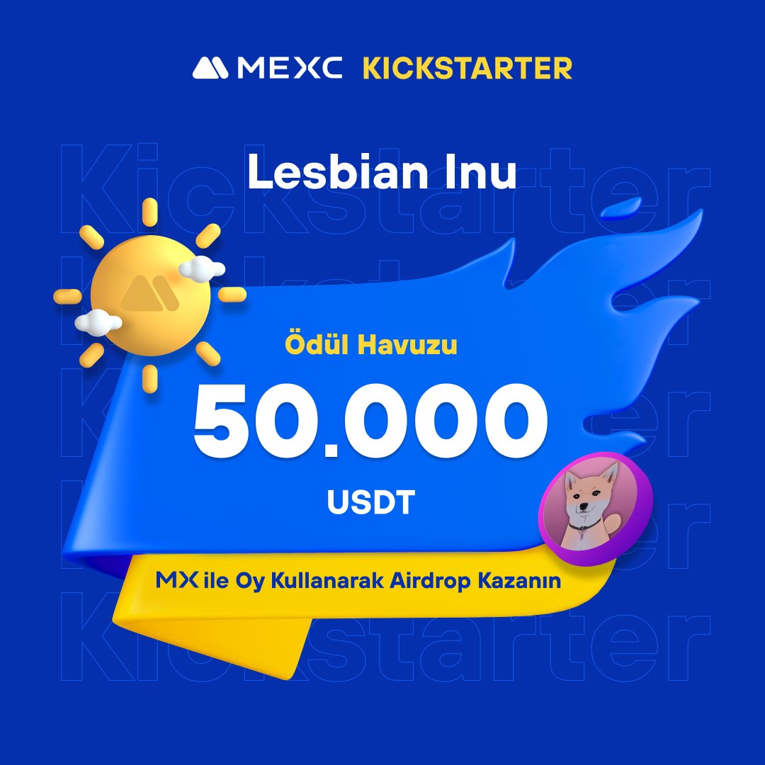 🚀 #MEXCKickstarter - @LesbianInu_ #LESBIAN Projesi için Oy Kullanın, 50.000 $USDT Airdrop Kazanın!

🗳️ Oylama Tarihi: 14 Mayıs 2024 11.00 - 15 Mayıs 2024 10.50

📌 Ayrıntılar: mexctr.info/3K72TeJ

#MEXCTürkiye #MXToken #MX #BTC