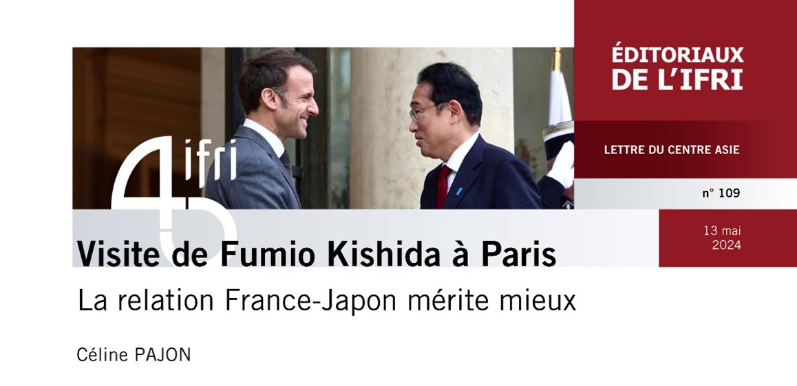 🇫🇷🇯🇵 Ravie de partager la version française de mon édito @NikkeiAsia ! 👉Le partenariat entre la 🇫🇷 & le 🇯🇵est plus stratégique qu'il n'y parait. Il est grand temps de renforcer la coopération et mieux la valoriser! 🤝 ifri.org/fr/publication…