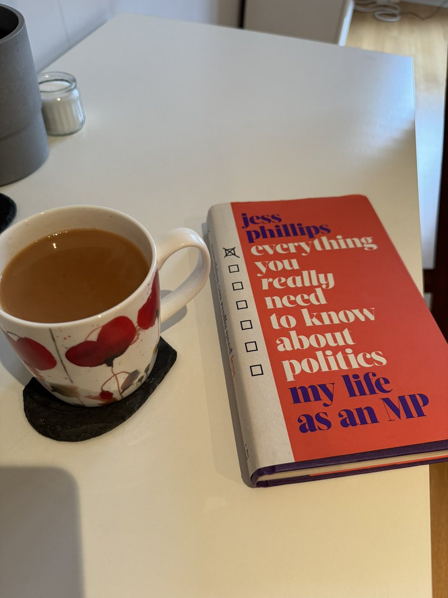A cup of Yorkshire Gold and about to start on @jessphillips book. Other than espionage what genres do you read? #politics #politicalbooks