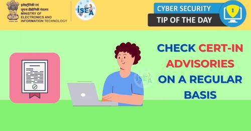 Tip of the day Video - May 13, 2024 -
#isea #meity #cybersecurity #infosec #staysafeonline #education #privacy