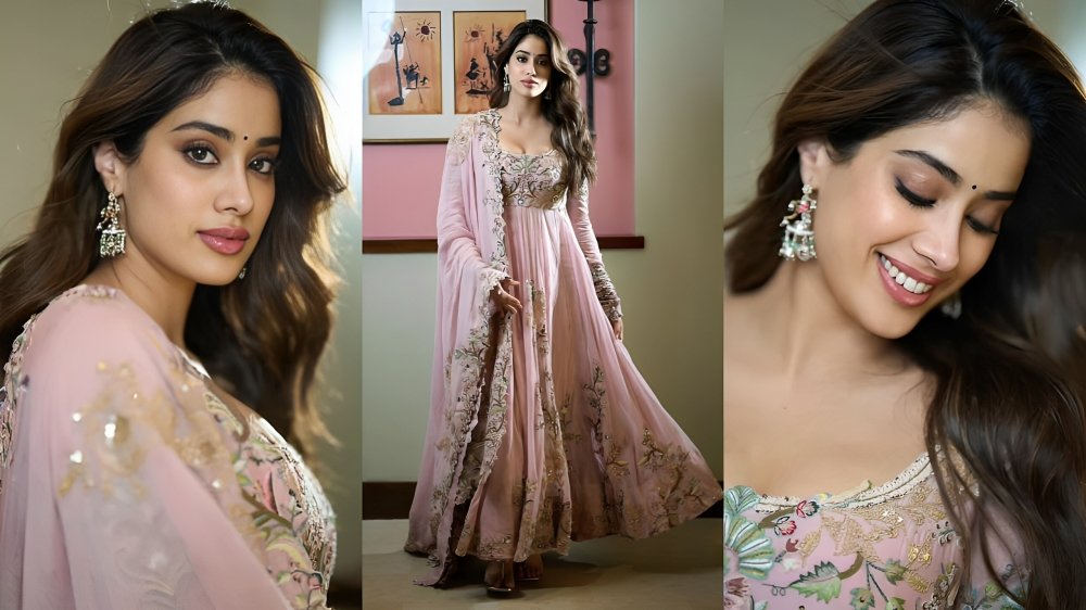 Janhvi Kapoor’s pink Anarkali with beautiful embroidery might be your top choice for a summer wedding  dfoxmarketing.com/janhvi-kapoor-…… #JanhviKapoor #BollywoodFashion #StyleIcon #EthnicFashion #Anarkali #GoldenEra #IndianFashion #Embroidery #Glamor