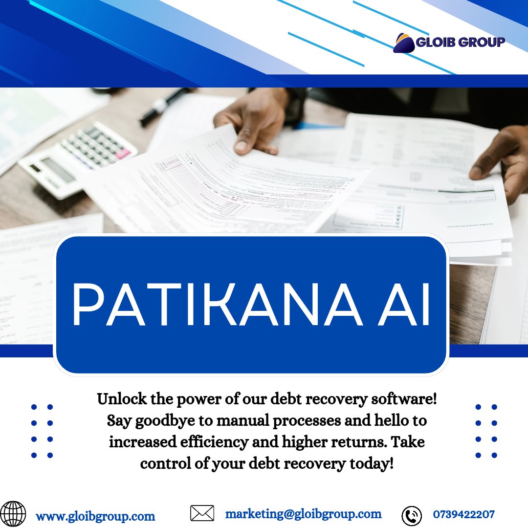 Why wrestle with challenges when Patikana AI can make things effortless? Embrace the future of simplicity and efficiency. Get started with Patikana AI now and transform your workflow!

#transformationtuesday #efficiency #debtfreeliving #debtrecovery #gloibgroup #patikanaai
