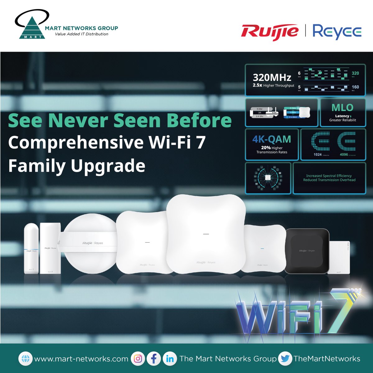 Ruijie Networks Wi-Fi 7

Read More: ruijienetworks.com/solutions/wifi7

Contact Us For More Inquires and Purchase: mart-networks.com/contact-us

#themartnetworksgroup #awardwinningdistributor #youronestopitdistributor #valueaddedservices #Wifi7 #NextGenWifi  #ruijie