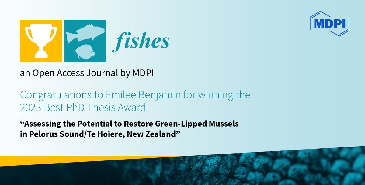 Announcements | 📢📢 The result of “#Fishes 2023 Best Ph.D. Thesis Award” ✨ Congratulations! ✨ Emilee Benjamin will receive CHF 800, a certificate and a chance to publish a paper free of charge after peer review in Fishes in 2024. 👉mdpi.com/about/announce…