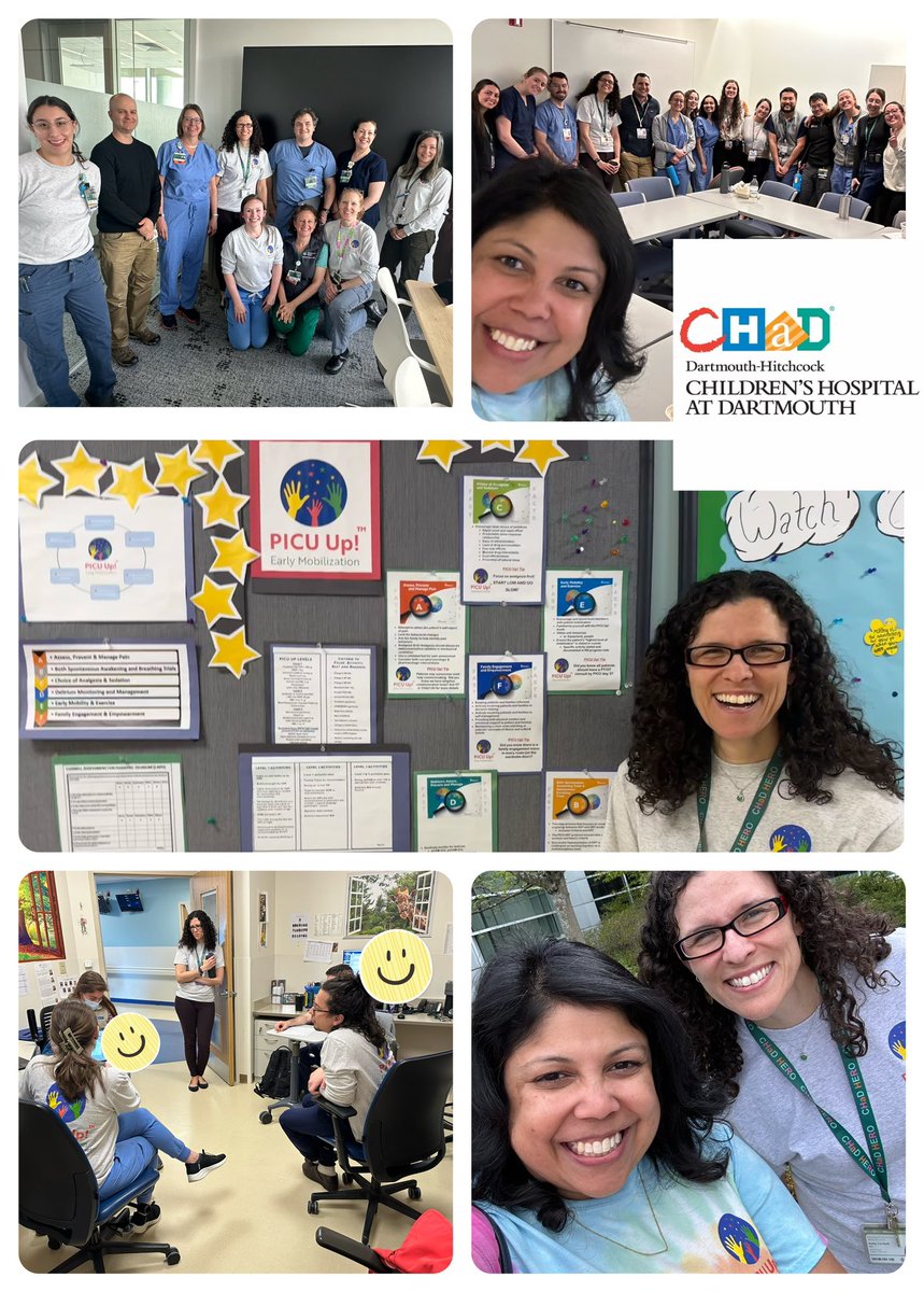 Site Visit 9 of 10 for our @NICHD_NIH funded @PICU_Up Trial ✅ 🎉 

Huge thanks & shoutout @DHChildrens #PedsICU team led by PI Dr. Kelly Corbett-great day w/residents, @GeiselMed students, #nurses, #RT, #ICUrehab team & attendings all passionate re: #IllnessDoesntMeanStillness!