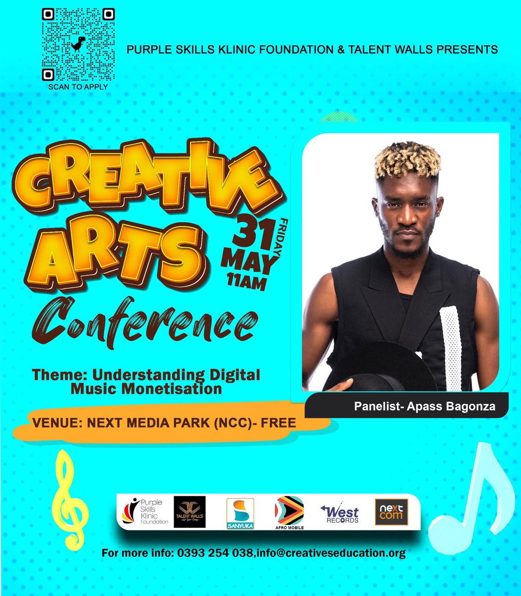 The Creative Arts Conference has an exciting lineup with @djSlickStuart, @SheilahGashumba, @IamApass, and @deejahn as panelists. Save the date for this insightful event that will happen from @nextmediaug Park in Kampala Uganda (NCC).