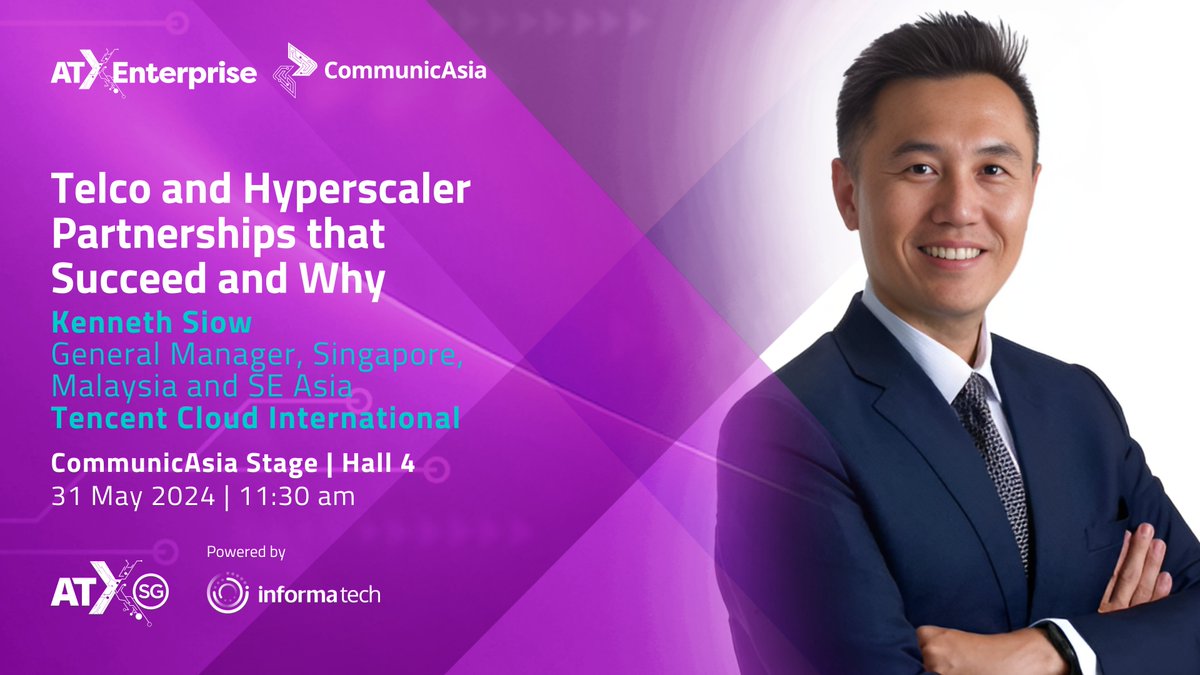 Join Kenneth Siow of Tencent Cloud for insights into Telco and hyperscaler partnerships. Discover how aligning goals and leveraging dependencies drive success across Asia. Secure your spot: bit.ly/3wnmi8c @AsiaTechxSG