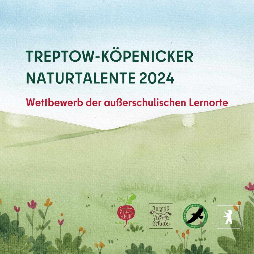 🌼🌾🍂🦉Der gemeinsame Wettbewerb '#Treptow-#Köpenick|er Naturtalente' der 3 außerschulischen Lernorte #Gartenarbeitsschule, #Jugendverkehrsschule und Freilandlabor #Kaniswall ist gestartet. Die Anmeldung ist noch bis zum 17.05. möglich. 🔍Weitere Infos👉 sohub.io/e3gz