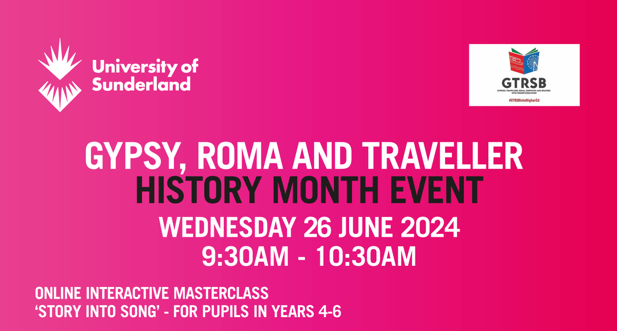 Teachers, capture your year 4-6 pupils with a free online interactive class!
On Wednesday 26 June, we're hosting a Story into Song' online event in celebration of Gypsy, Roma, and Traveller History Month with <a href="/therroneill/">Richard O'Neill</a> and <a href="/folk_cunning/">Cunning Folk</a>
Book below.
bit.ly/4adgN9W
