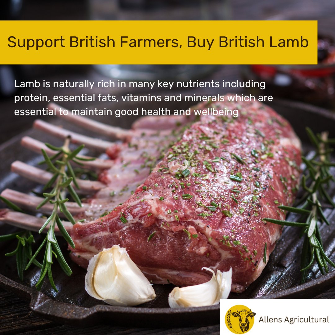 Support British Farmers, Buy British Lamb!

Lamb is naturally rich in many key nutrients including protein, essential fats, vitamins and minerals which are essential to maintain good health and wellbeing

Allen's Agricultural

#BritishLamb #LambRoast  #BritishFamers
