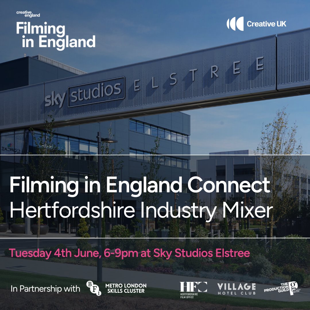 🎥 Want to expand your #filmandtv network? 

We invite you to join our next Industry Mixer at state-of-the-art Sky Studios Elstree, where we'll be uniting film and TV professionals of all experience levels. 

Tickets are free, secure your spot now!

🎟 filminginengland.co.uk/events/