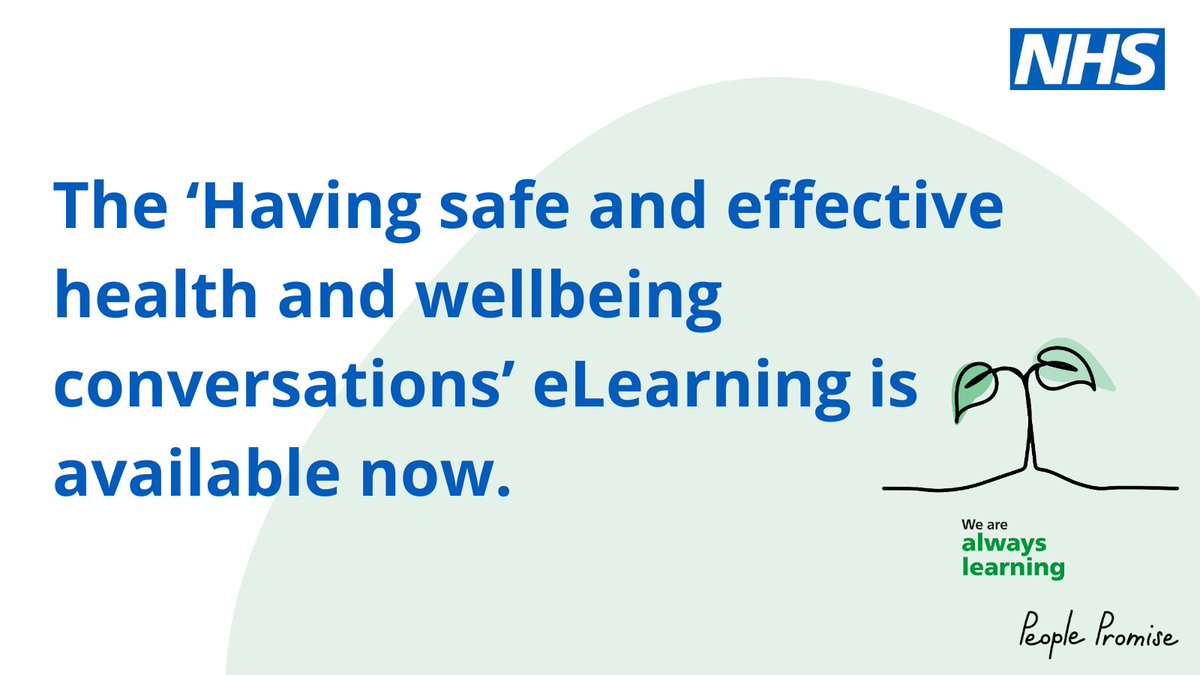 The ‘Having safe and effective health and wellbeing conversations’ eLearning has been designed by NHS colleagues to help leaders and line managers hold safe and effective wellbeing conversations. Find out more here 👉 learninghub.nhs.uk/Resource/49473… #OurNHSPeople #MHAW