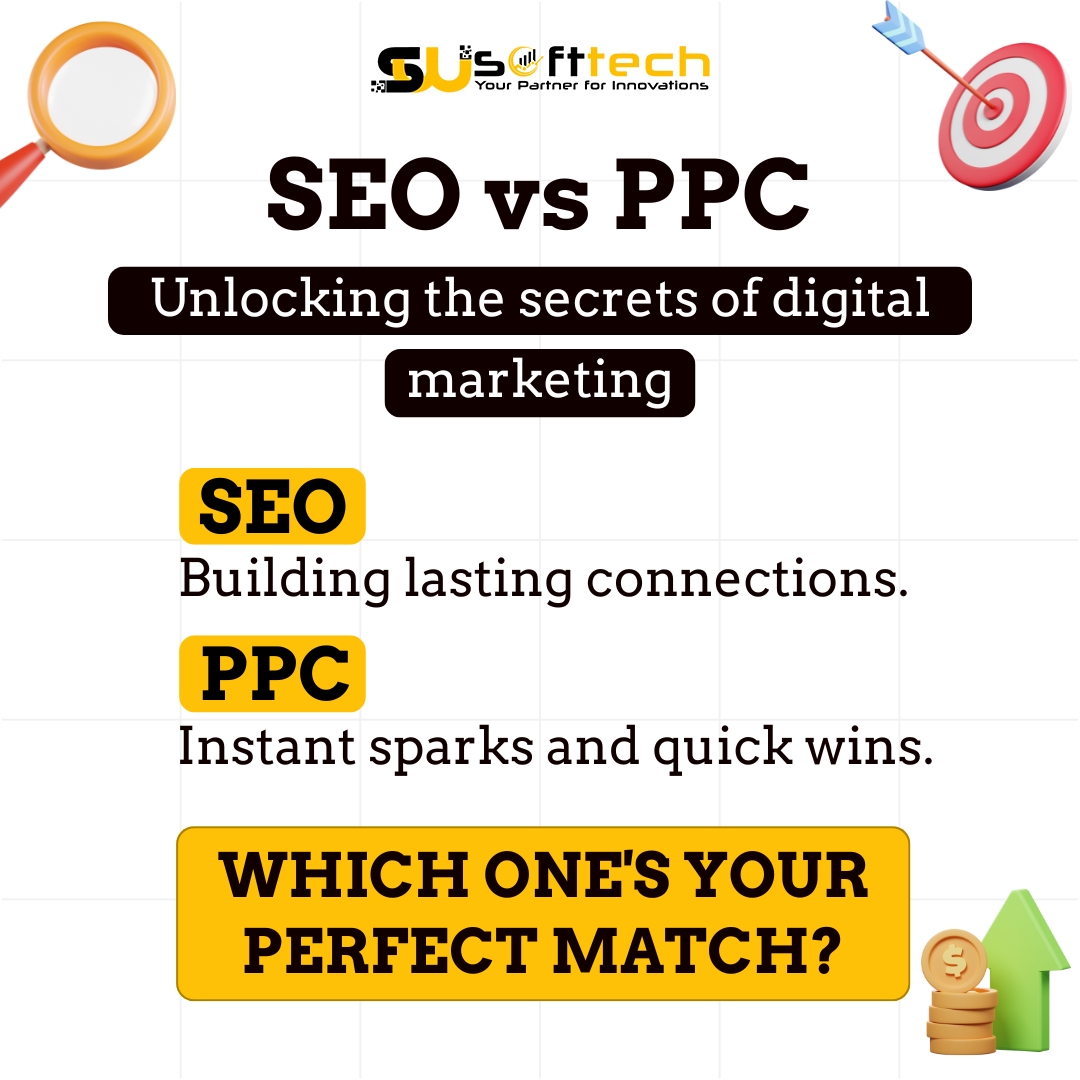 Exploring the digital marketing realm: SEO vs. PPC! 🚀 Dive into the intricacies of these powerful strategies and discover which one aligns best with your goals. 💡
.
Website: swsofttech.com
.
#DigitalMarketing #SEO #PPC #MarketingStrategy #OnlineAdvertising #PayPerClick
