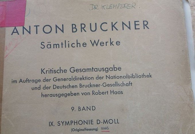 A legendary Brucknerian and one of the most important conductors of the 20th century Otto Klemperer was born on this very day in 1885 Somewhat surprising to find one of his Bruckner scores in our Hire Library!