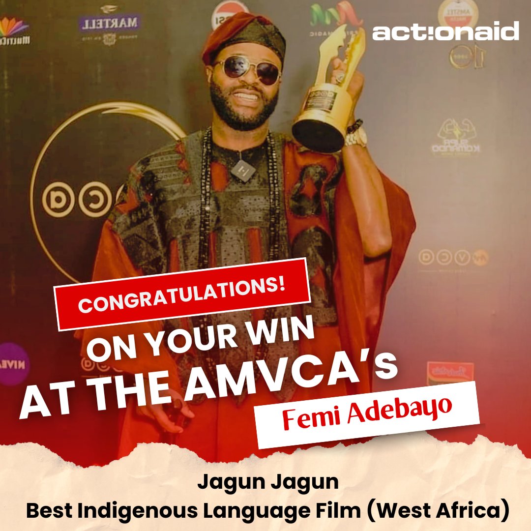 Congratulations, @realfemiadebayo Your remarkable achievement at the #AMVCA awards with 'Jagun Jagun' as the Best Indigenous Language Movie is truly inspiring!