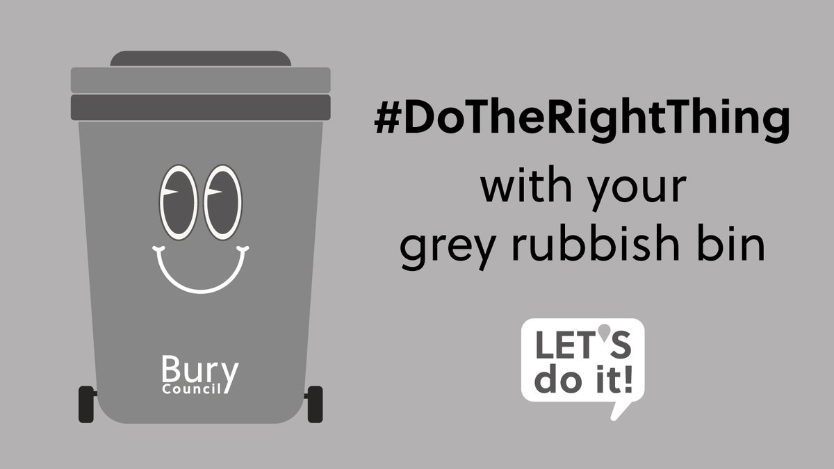 Let’s wise up on what goes in the grey rubbish bin for waste you can’t recycle:  

✅Plastic tubs/trays/pots
✅Plastic packaging
✅Caps/lids
✅Bagged waste/pet waste 
✅Nappies/hygiene products 

Please keep recycling out of your grey bin.  

#DoTherightThing #ZeroWaste #LetsDoIt