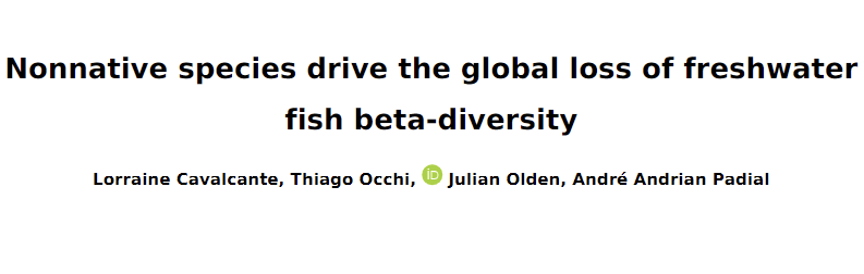 Non-native species are significantly impacting global freshwater fish beta-diversity, reshaping ecosystems and driving biogeographic shifts. 🔗 doi.org/10.3897/arphap… #biodiversity #ecology