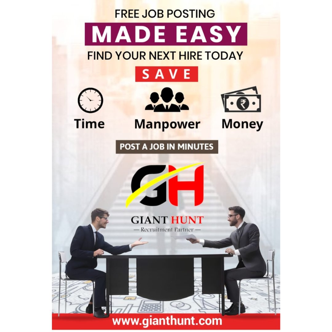 🌟 Unlock Your Next Career Move with GIANT HUNT! Visit us at gianthunt.com. 💼 

#JobPosting #Hiring #Recruitment #JobSearch #CareerOpportunity #Employment #JobOpening #JobSearch #DreamJob #CareerGoals #NowHiring #JobVacancy #EmploymentOpportunity #JobAlert