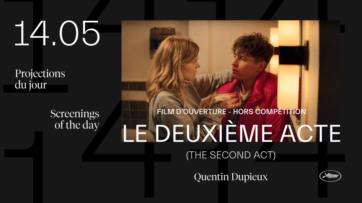 Dans les salles de #Cannes2024 📽 JOUR 1 Léa Seydoux, Vincent Lindon, Louis Garrel, Raphaël Quenard et Manuel Guillot : le casting exceptionnel du Deuxième Acte de Quentin Dupieux est attendu ce soir sur les toutes premières Marches de ce 77e Festival de Cannes, avant la…