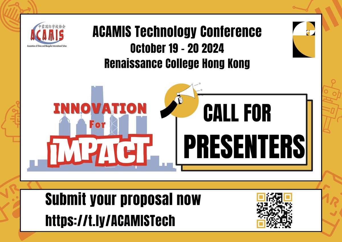 silkjay's tweet image. #ACAMISTech Conference is scheduled to take place in Hong Kong in October this year. Looking for educators making an impact and bringing innovation to communities. You can submit your proposal here if you wish to present at this conference. acamis.org/professional-d…
