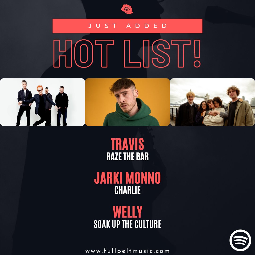 JUST ADDED to our @Spotify Hot List! @TravisBand - 'Raze the Bar' @JarkiiMonno - 'Charlie' @WorldWideWelly - 'Soak Up The Culture' Listen + Follow 👇 tinyurl.com/ywbn6k34 Magazine 👇 tinyurl.com/ms5u99zz