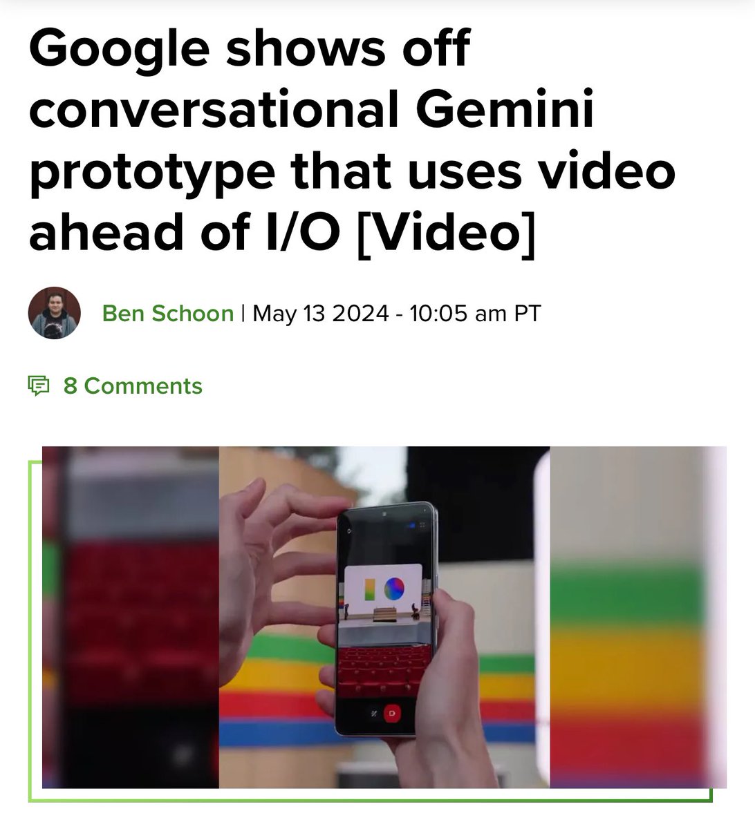 OpenAI demos Chat GPT-4o while Google shows off Gemini that is conversational and has video capability Apple, where are you ⁉️