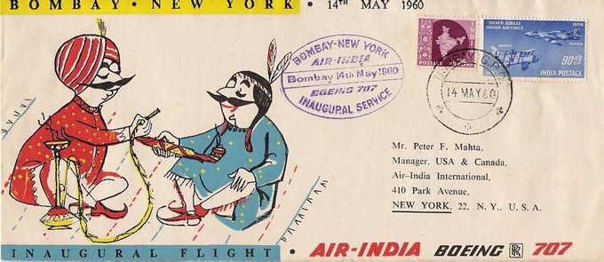 Air India was 1st Asian Airline to induct jet aircraft in its fleet. Today in 1960, Bombay-New York service was inaugurated