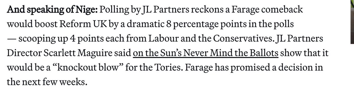 Writeup of new @JLPartnersPolls Nigel Farage poll in this morning's @politicoeu playbook