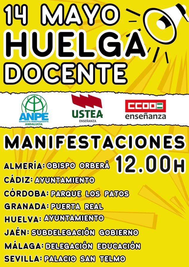 <a href="/POECAorienta/">POECA</a> se une a la #Huelgaeducativa del #14M porque creemos firmemente en que una #Bajadaderatio en todas las enseñanzas en general y en la Atención a la Diversidad en particular es necesario y fundamental. Compañero/a Orientador/a, hoy es día para luchar por tus derechos!