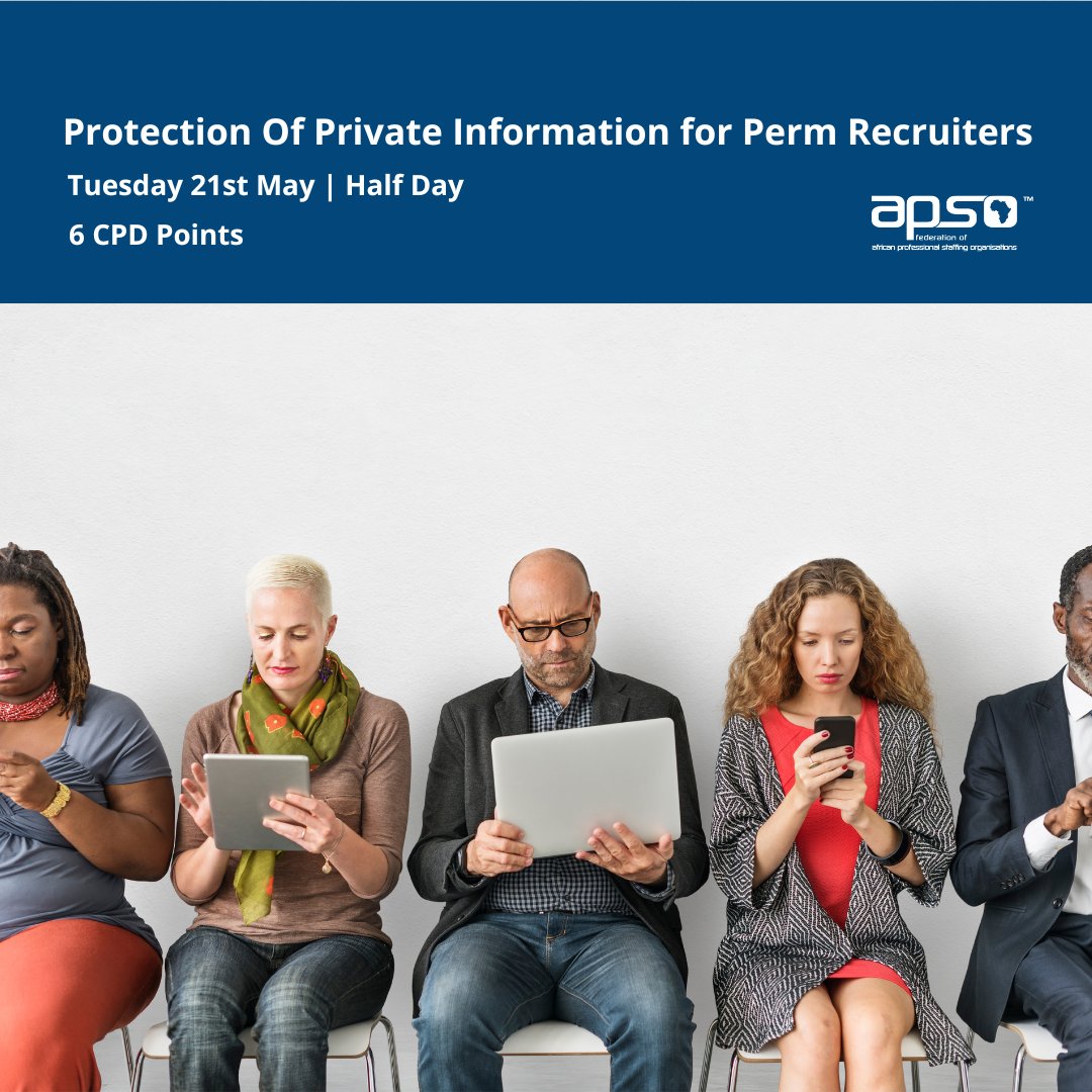 Whether you're a small business or a large enterprise, our POPI training can help you comply and protect your business from fines. Sign up today! > lnkd.in/dN-E5T7T #Apso