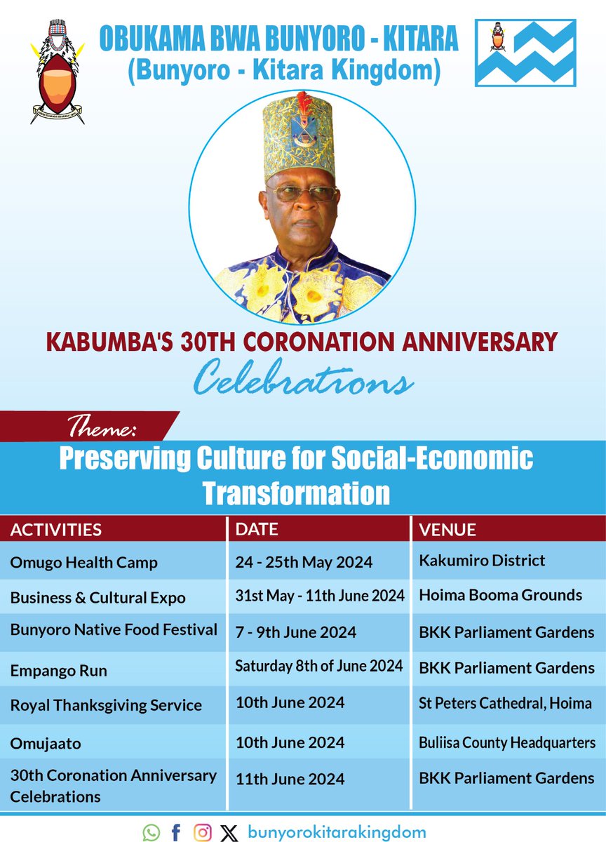 Kabumba's 30th Coronation anniversary celebrations.