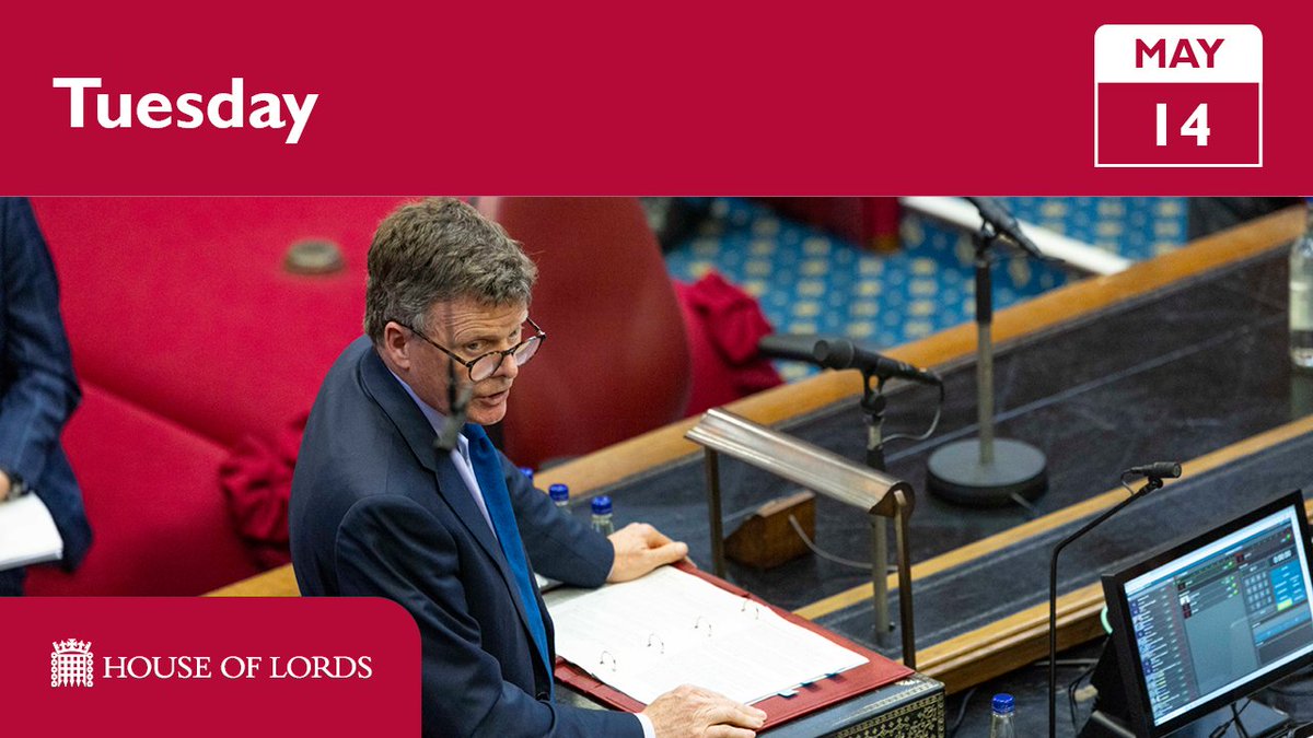 🕝 #HouseOfLords from 2.30pm includes:

🟥 pre-payment meters
🟥 fly-tipping
🟥 #DigitalMarketsBill
🟥 #PublicBodiesBill

➡️ See full schedule and watch online at the link in bio