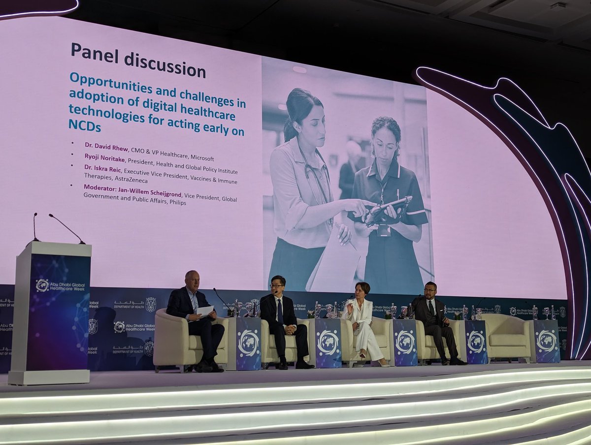 The panel discussion is live with Jan-Willem Scheijgrond from Philips as the moderator. What are the challenges in acting early on NCDs? What are the opportunities digital healthcare technology can bring? @ADGHWTweets #ADGHW