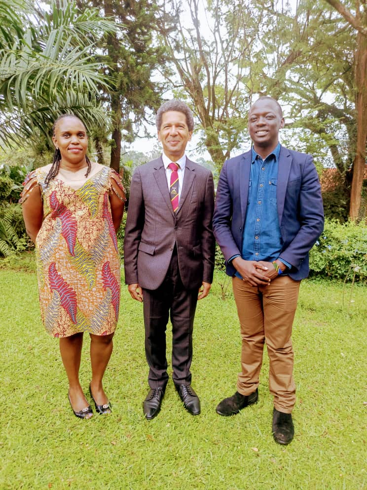 It was a pleasure meeting the @French Ambassador to Uganda @XavierSticker as we discussed how media can champion constructive, proactive and solution based agender setting in the fight against climate change. The @FrenchEmbassyUg is such a people-centered diplomatic institution