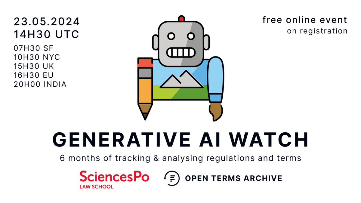 After a collaboration between @OpenTerms and @SciencesPo Law School in analyzing terms and conditions of #GENAI services, join us to learn insights from the dataset and how it affects digital regulations and what users consent to. linkedin.com/posts/openterm… #TermsSpotting #AIAct #AI