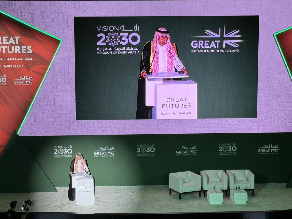 #GREATFUTURES: Saudi Minister of Commerce @malkassabi highlights robust partnership between #UK and #SaudiArabia, with over 60 initiatives spanning 13 sectors @GREATBritain arabnews.com/economy