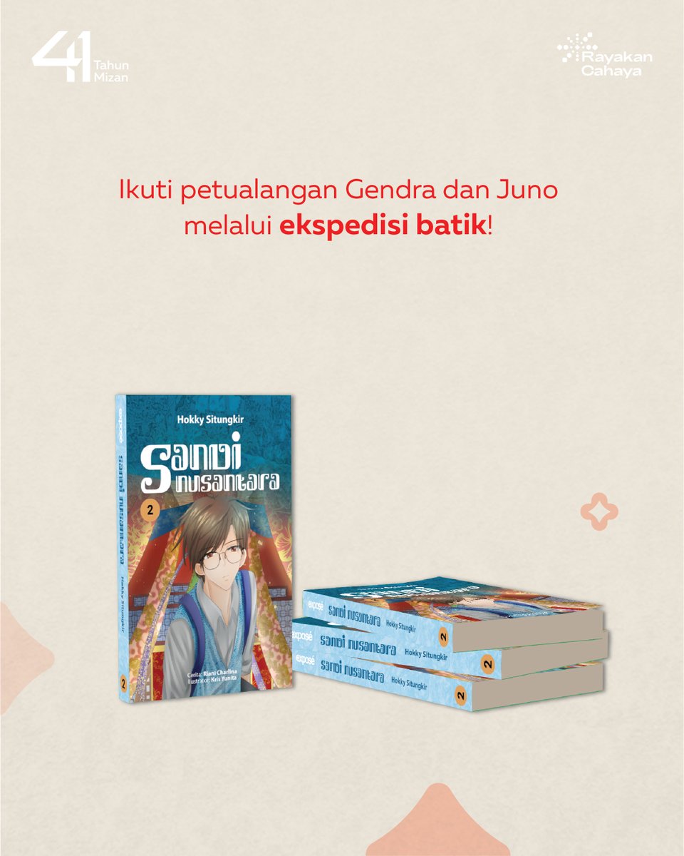 Apapun alasannya, petualangan Gendra dan Juno memang seru, kapan lagi kita bisa ikut #ekspedisibatik ! Yuk, ikuti petualangan mereka di 𝐒a𝐧d𝐢 𝐍u𝐬a𝐧t𝐚r𝐚 𝟐 #sandinusantara #komikindonesia #komiksains @mizanstore