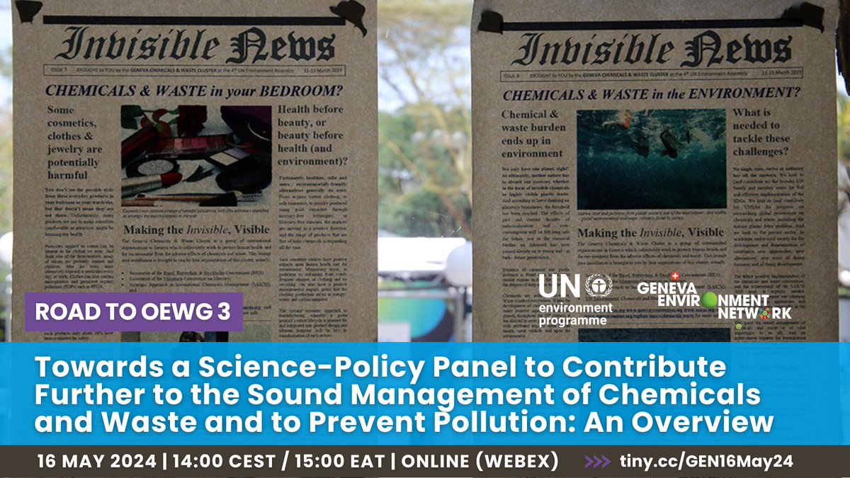 With the 3rd session of the #SPPCWP to take place in #GENeva in June, join this Road to #OEWG3 webinar that will trace an overview of the panel's origins, milestones & ongoing negotiations. 📅 16 May, 14:00 CEST / 15:00 EAT ▶️ tiny.cc/GEN16May24