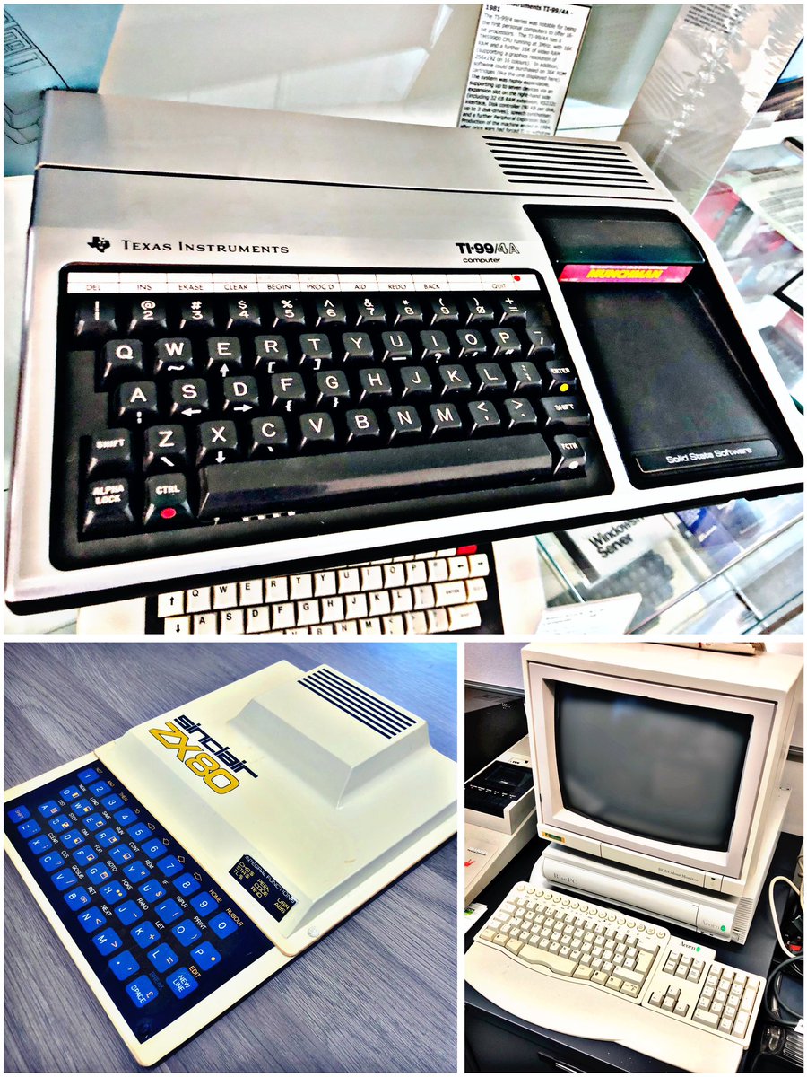 SWRetroComp's tweet image. Today’s #RetroTrio offers you the #TI994A, #RiscPC and #ZX80.  Which will you keep, gift to a friend and delete forever? #RetroComputing #ComputerHistory #RetroGaming #VideoGames