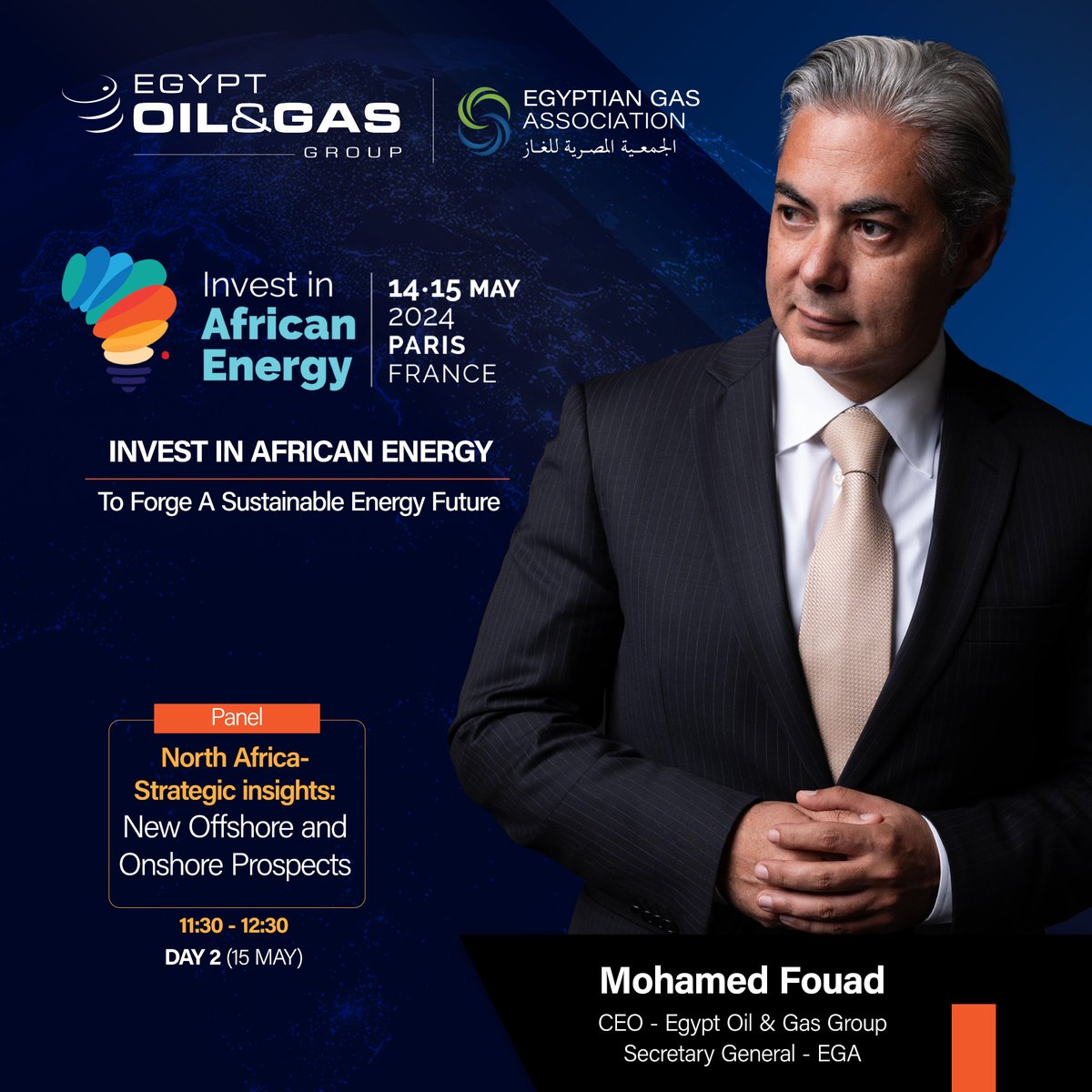 Thrilled to announce Mohamed Fouad, Founder and CEO of Egypt Oil and Gas and Secretary General of Egyptian Gas Association, will champion sustainable energy solutions and local content development at the Invest in African Energy Conference! 

#sustainableenergy #africanenergy