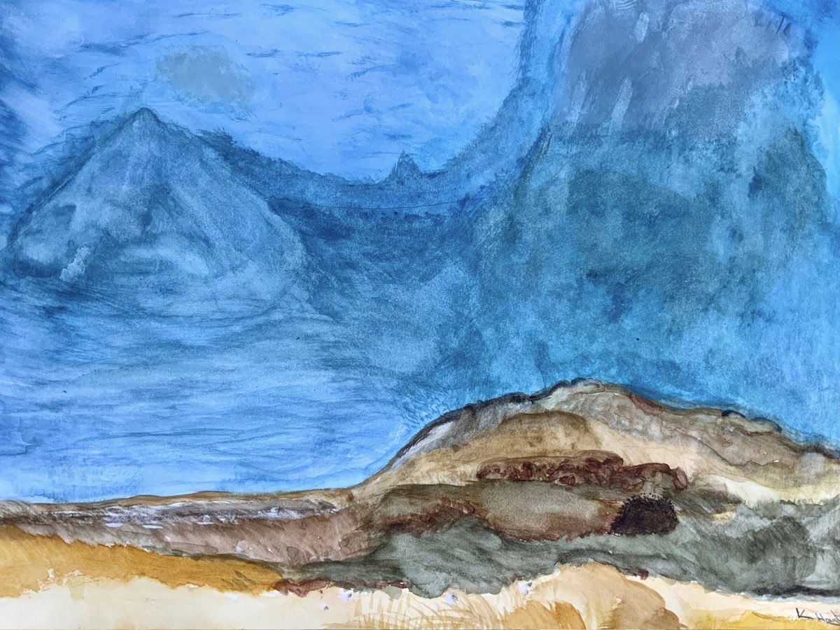 Karen Hayter, 'Untitled', watercolour on paper, 2024

Working with artists Belinda Guidi and Michael Kent, Neurological Rehabilitation Unit, QEUH.

#artinhospital #nhs #nhsggc #creativescotland #art #artandhealthcare #watercolour #painting #landscape