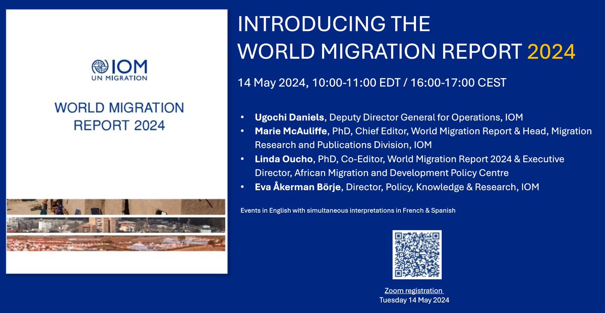 HAPPENING TODAY! Join us for the first of two public virtual events, which will provide an overview of the #WMR2024 with opening remarks by DDG @daniels_ugochi and presentations by the report editors. ⏲️16:00-17:00 CEST Register here: bit.ly/3Wx19D8