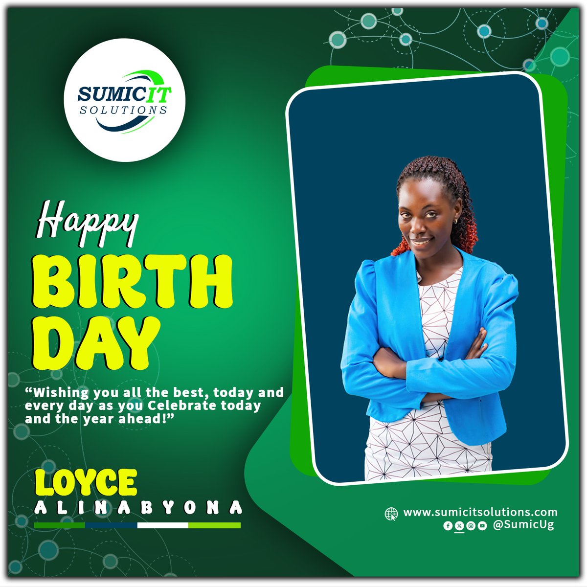 Happy Birthday 🎂 Loyce Alinabyona ~ @alinabyona69087 Wishing you all the best, today and every day, as you celebrate this day. #HappyBirthday
