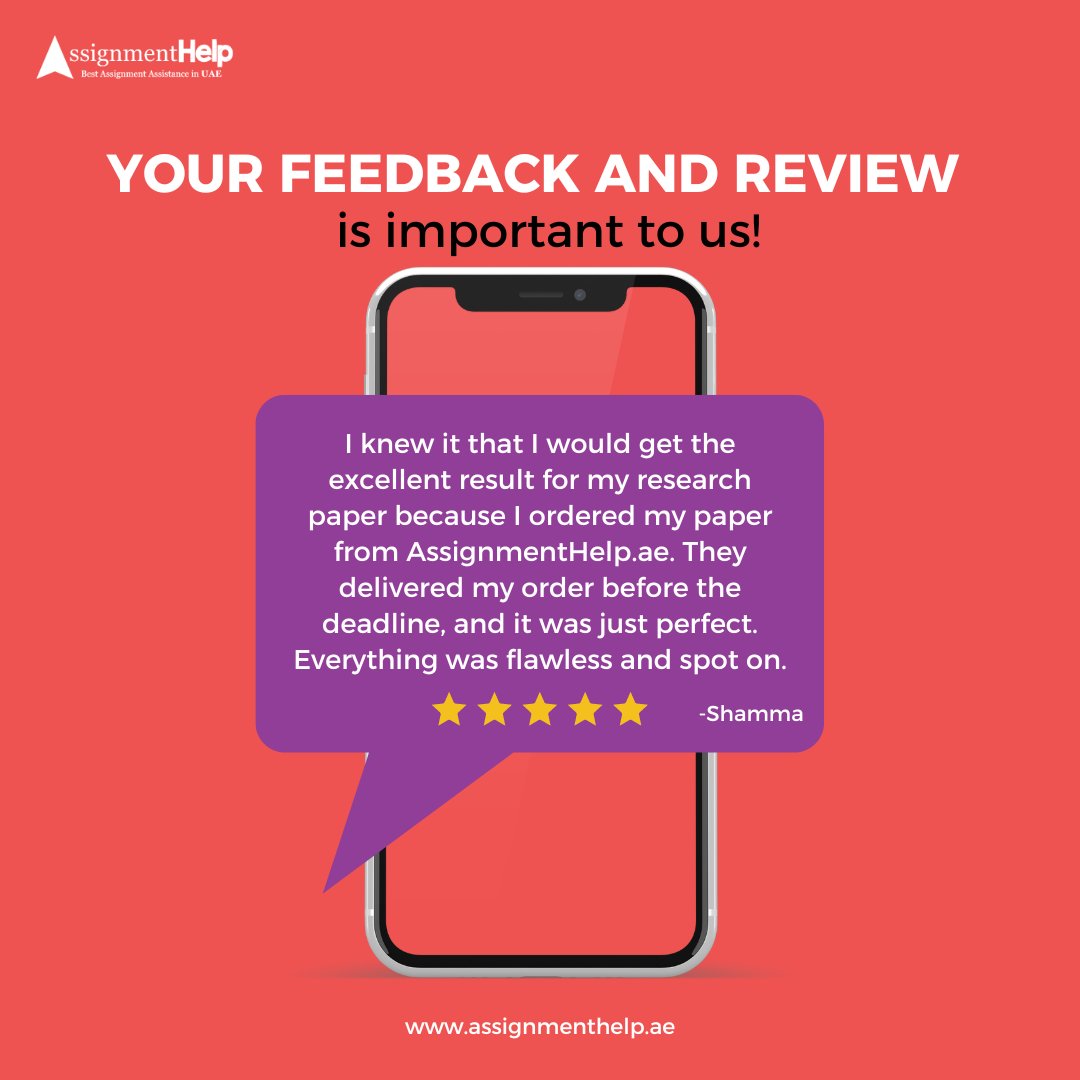UAEAssignmentss's tweet image. Join the ranks of our satisfied customers😍
Visit us: assignmenthelp.ae
.
.
#CustomerSatisfaction #CustomerExperience #AssignmentHelp #essaywriting #studentlife #Assignments  #في_صورته_صالح_عبدالله #Brand #صباح_الخير #GameStop #الوصل_الوحده #Casemiro #Gracie #الكويت